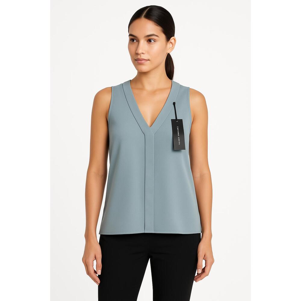 NWT BCBGMAXAZRIA Light Blue Sleeveless V Neck Micaela Dress Womens XS